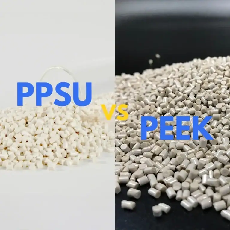 PPSU vs PEEK material comparison for CNC plastic parts and high-performance polymer selection