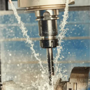 Images of CNC metal turning operations.