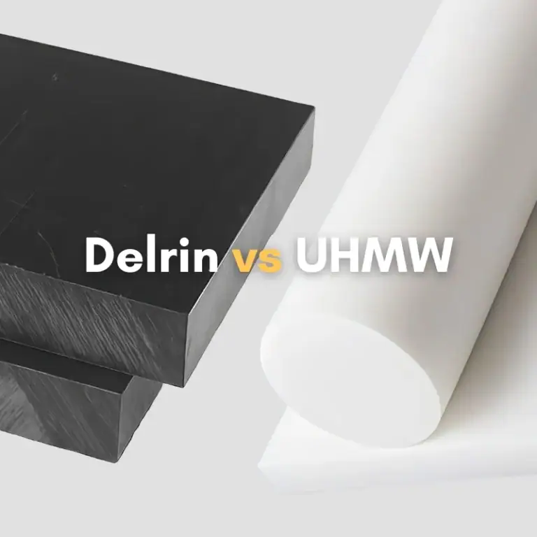Delrin vs UHMW raw materials for engineering plastic comparison and CNC machining selection
