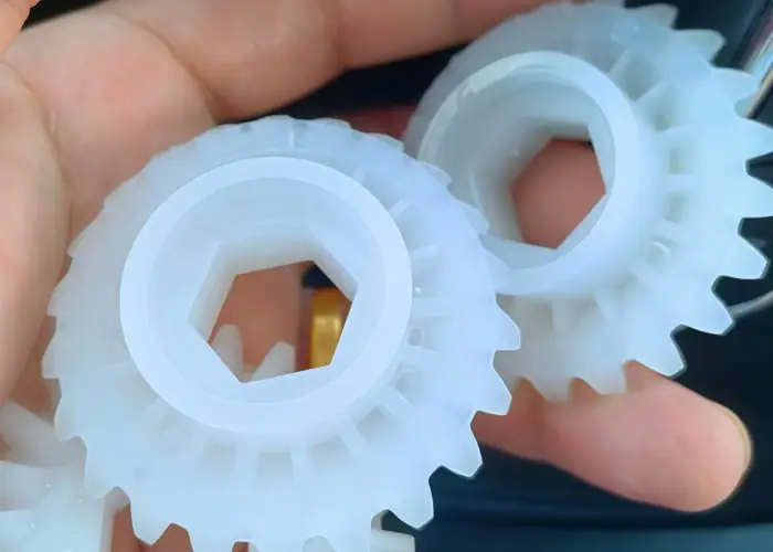Milky White PVDF Hex Socket Drive Gear for Corrosion-Resistant Equipment