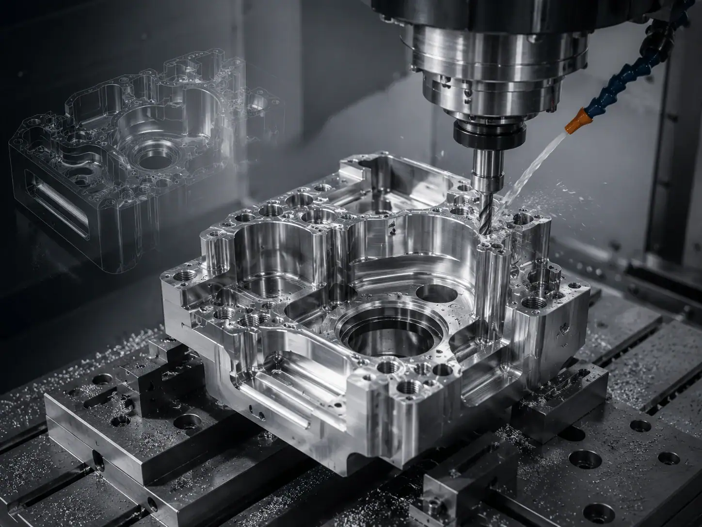 Complex CNC machining for custom metal parts