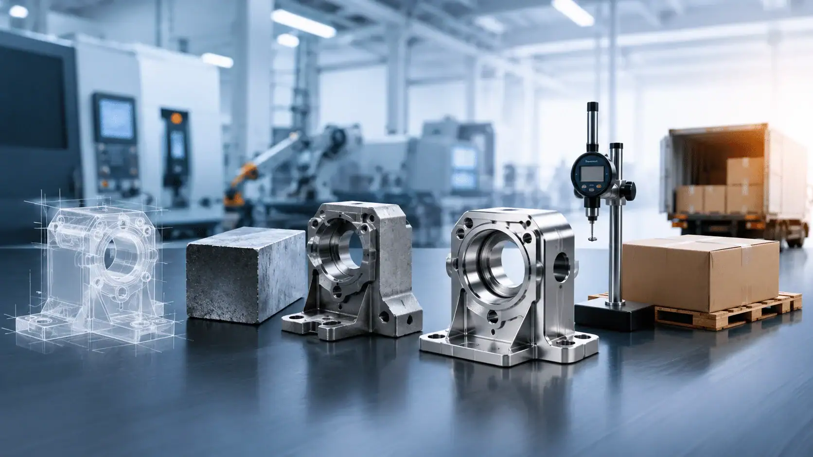Precision machined aluminum parts manufactured from CAD drawings