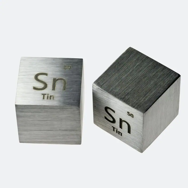 Flat sheet tin metal material sample display