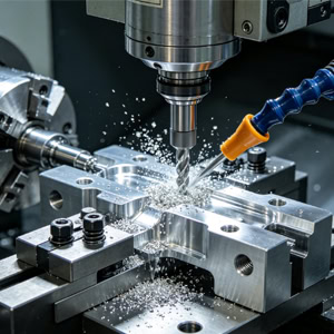 Machining square aluminum alloy cavity structural parts.