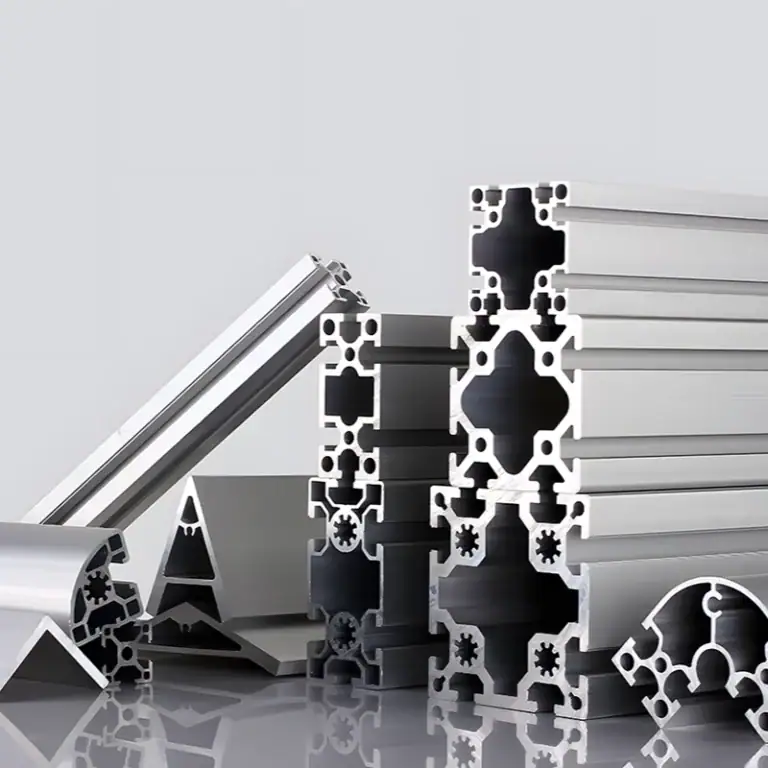 T-slot aluminum extrusion profiles used for automation frames, machine structures, and industrial equipment