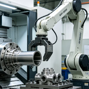 Automated processing of pipeline valve components in the oil and gas industry.