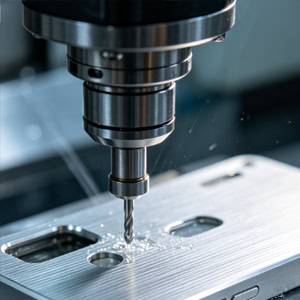 CNC milling of metal casings for consumer electronics.