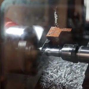 CNC lathes using parting cutters
