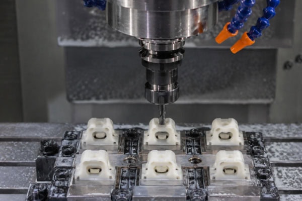 CNC machine tools process plastic fixing clips 