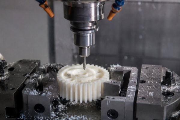 CNC machine tools process plastic gears