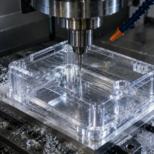 CNC machining of acrylic enclosures
