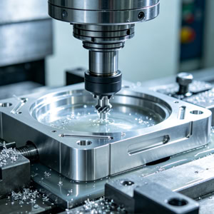 CNC machining center precision machining scenario.