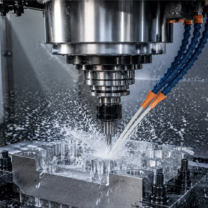 Precision milling machining using a vertical machining center.