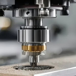 Images of CNC wood carving machine processing.