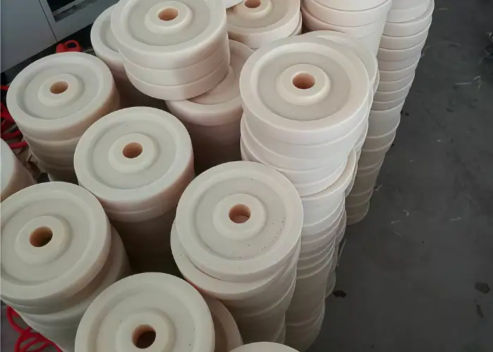 CNC-Turned Nylon Disc Rollers with Center Holes