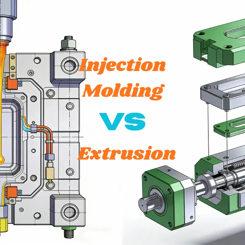 Injection molding vs extrusion process comparison for plastic part manufacturing