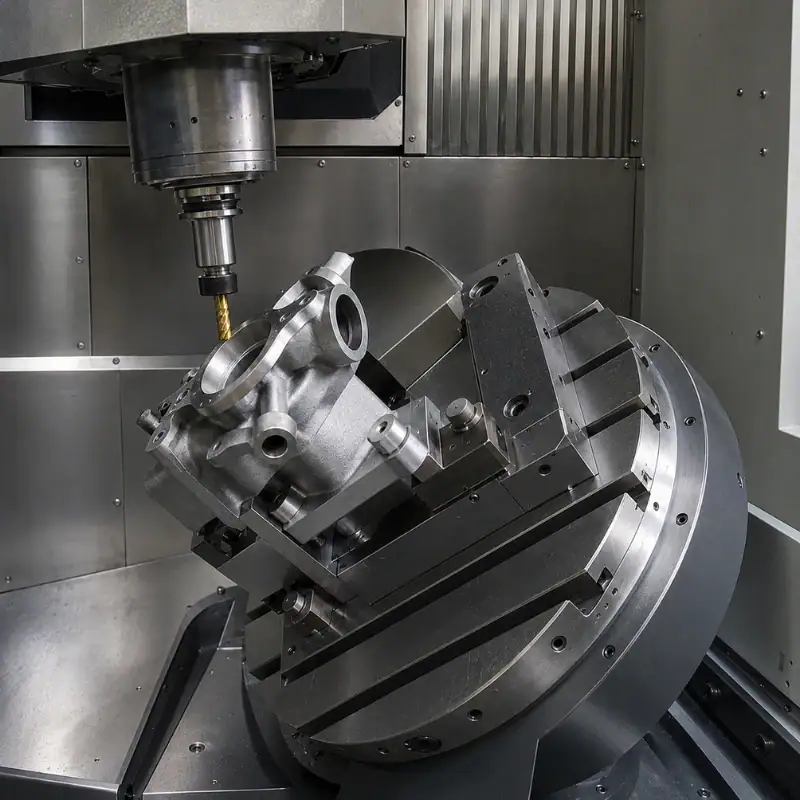 Simultaneous 5-Axis Machining of Complex Metal Housing