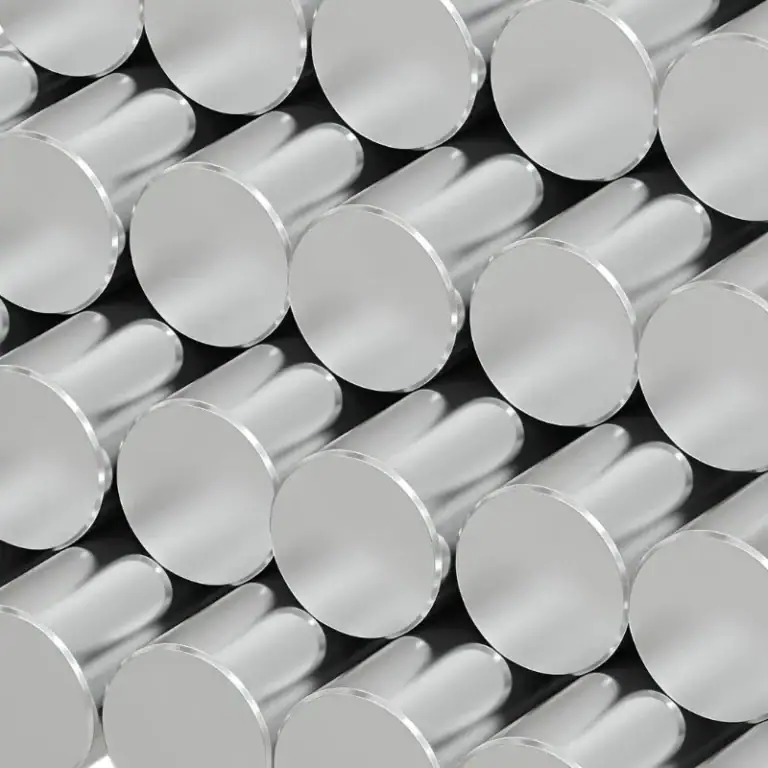 Cylindrical raw billet stock of 6063 aluminum alloy material