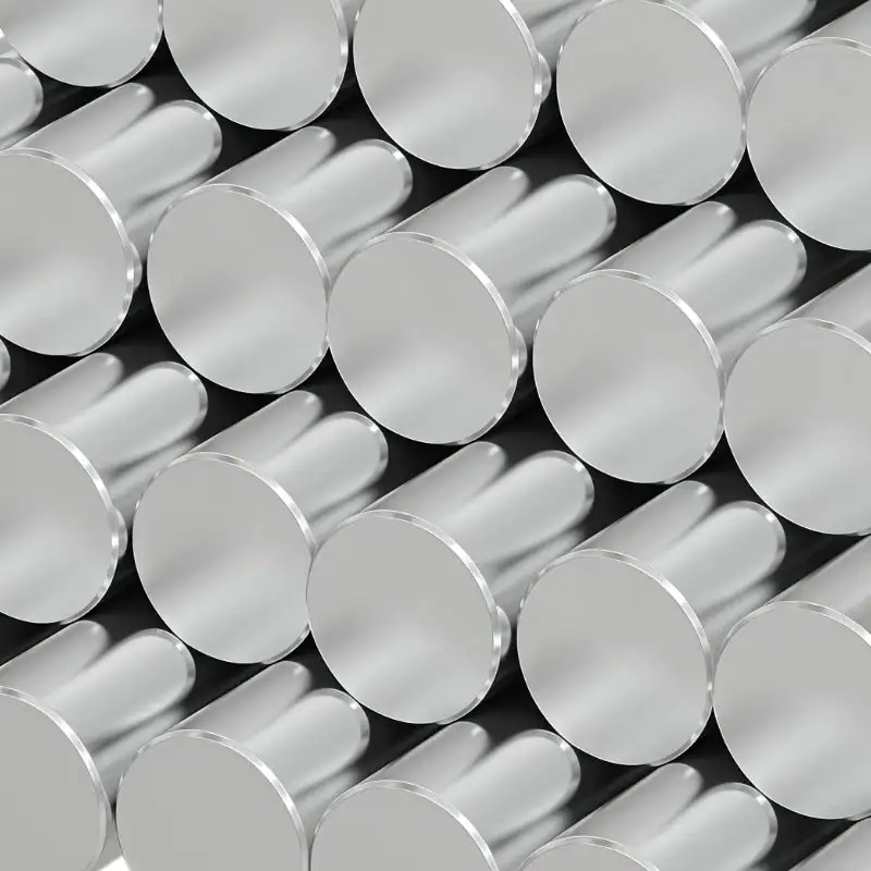 Cylindrical raw billet stock of 6063 aluminum alloy material