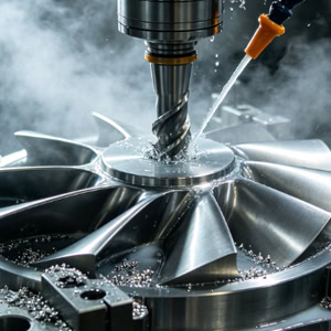 Image of CNC high-temperature alloy milling.