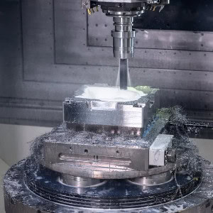 Workpiece machining milling steel workpieces