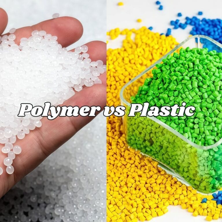 white polymer‑plastic vs yellow, green, blue polymer‑plastic raw materials