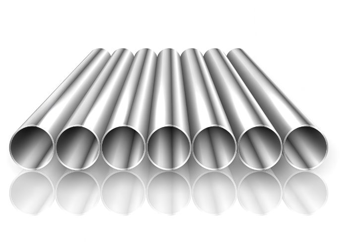 Side‑by‑side display of black‑metal stainless steel tubes