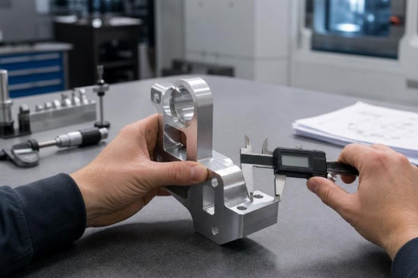 Digital caliper for measuring part length