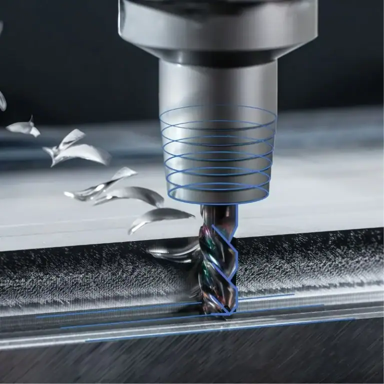 Close-up of precision aluminum 5052 parts made with AI CNC machining