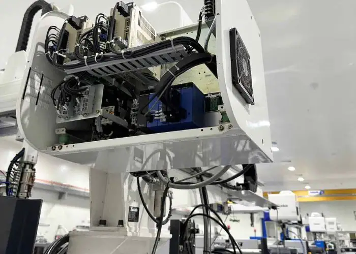 Close‑up detailed shot of machine for robot process automation