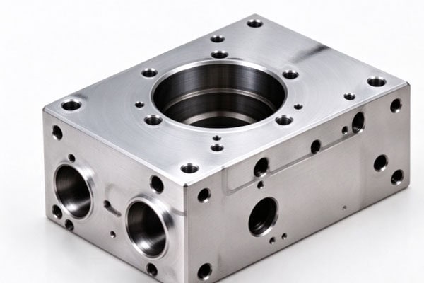 Metal parts after precision machining.