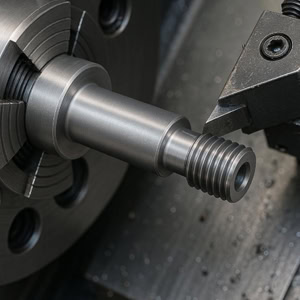 How is dimensional accuracy ensured during the precision CNC turning of shaft components