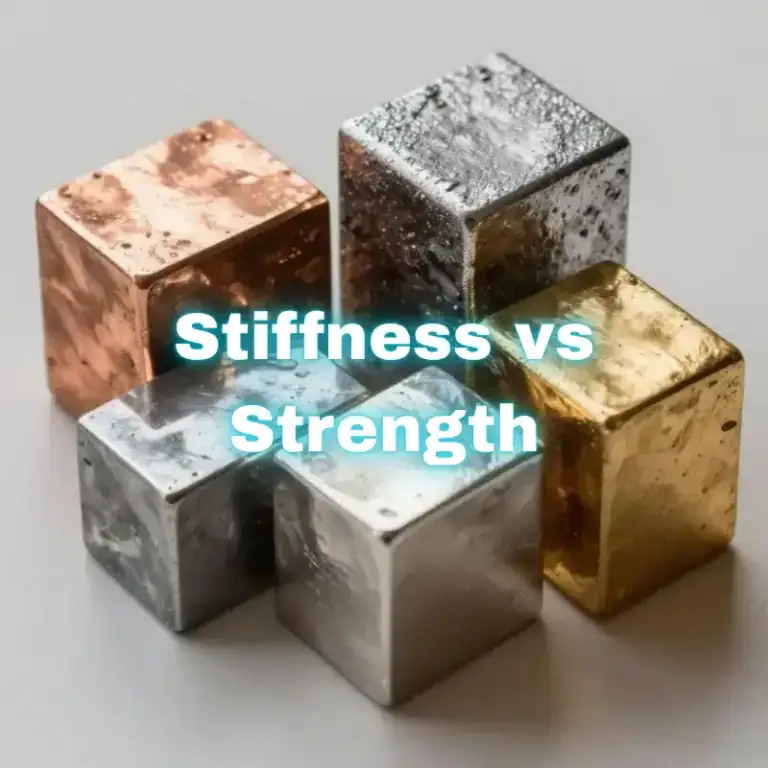 Stiffness vs strength guide comparing engineering materials, design behavior, deformation, and part performance
