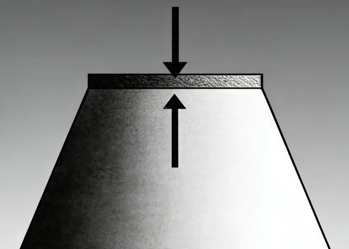 Process schematic showing how machining allowance is removed during CNC machining
