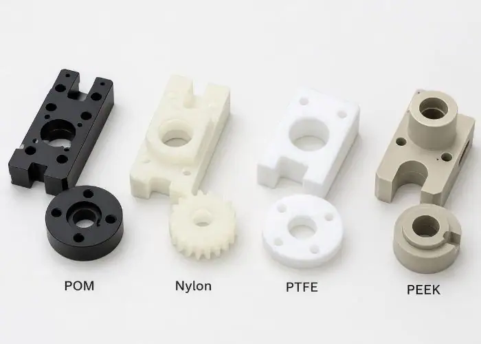 Comparison chart of four different raw materials for plastic machining